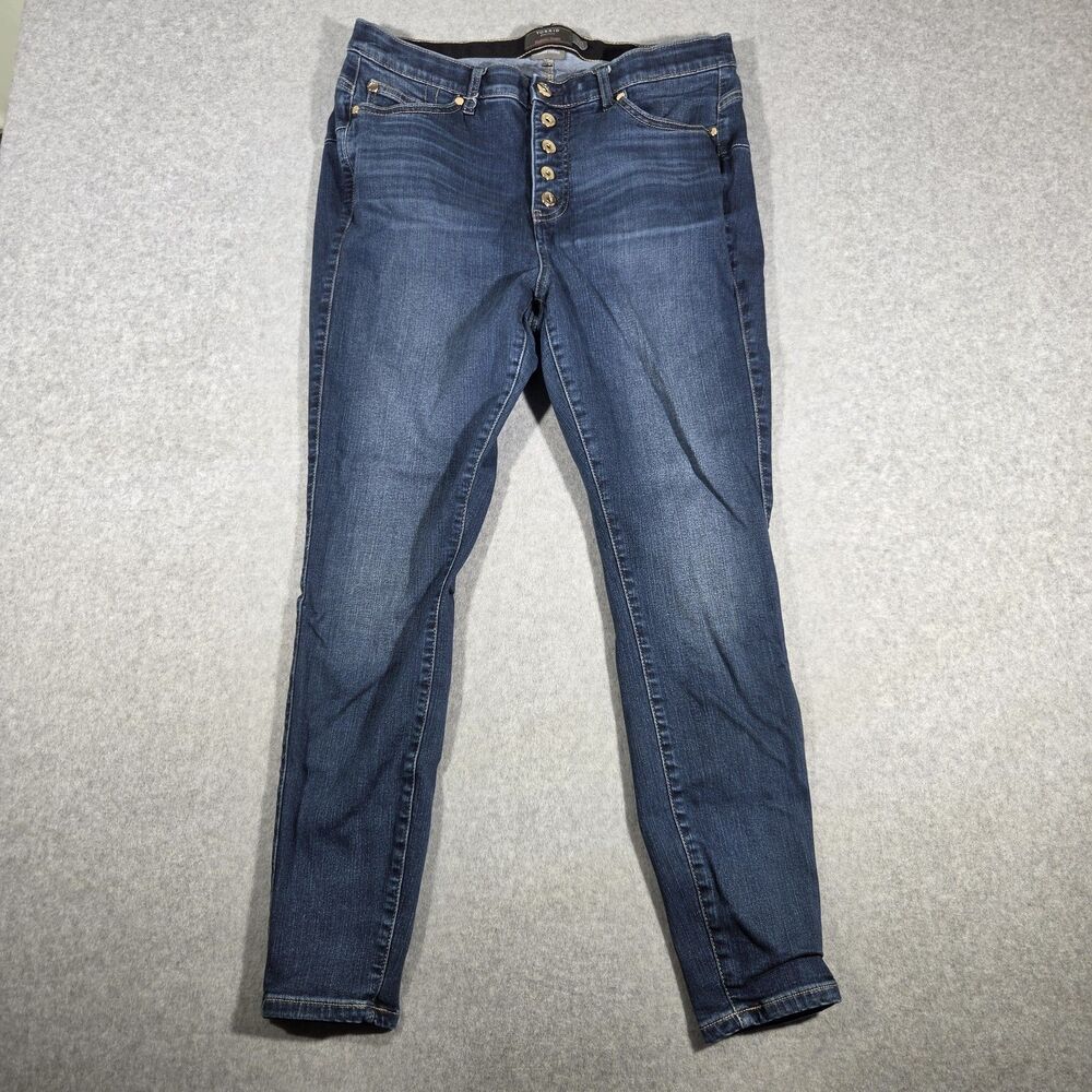 Torrid Bombshell Skinny Jeans Size 16 Womens High Rise Exposed Button Fly